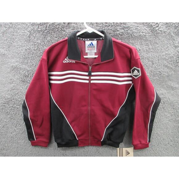 NWT Vintage 90s ADIDAS Soccer Youth Medium Maroon COPA TRAINING Track Jacket